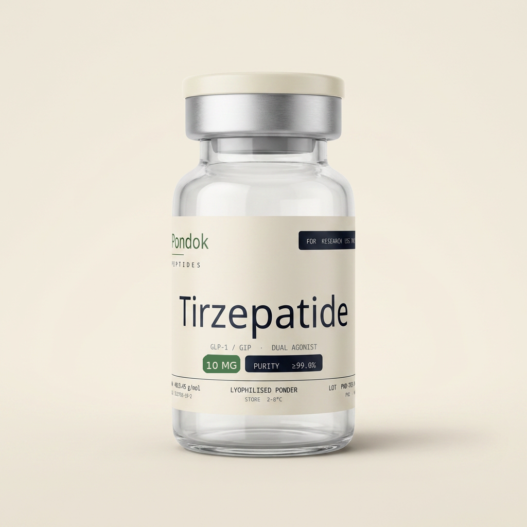 Tirzepatide — Research Peptide (Lyophilised, HPLC ≥99%) 10mg vial